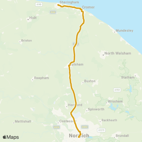 Sanders Coaches Railway Approach - Bus Station map