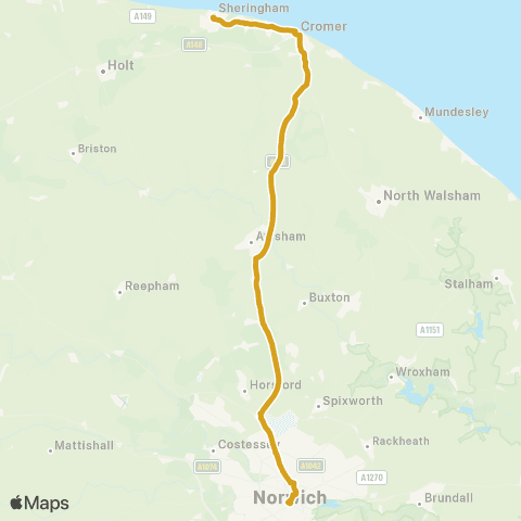 Sanders Coaches Bus Station - Railway Approach map