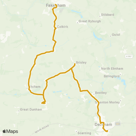 Sanders Coaches Oak Street - Tesco map