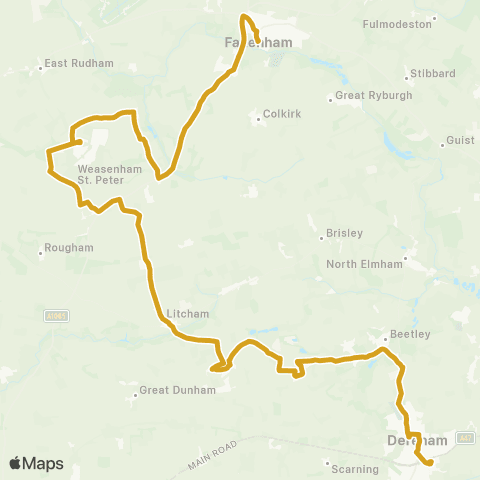 Sanders Coaches Oak Street - Tesco map