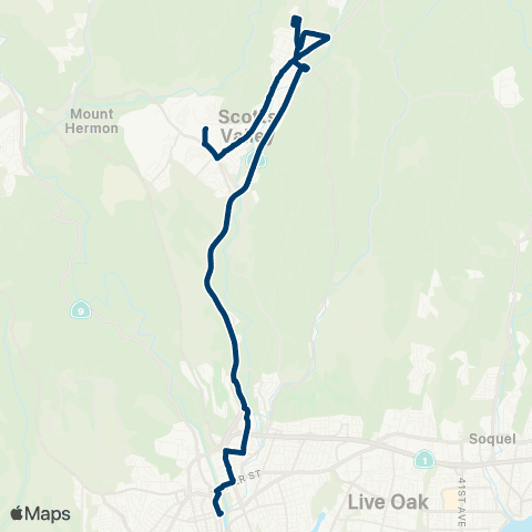 Santa Cruz METRO Scotts Valley Drive / Emeline map