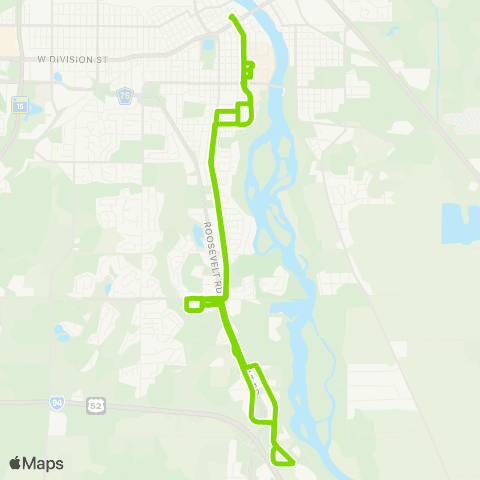 Metro Bus Route 12 map