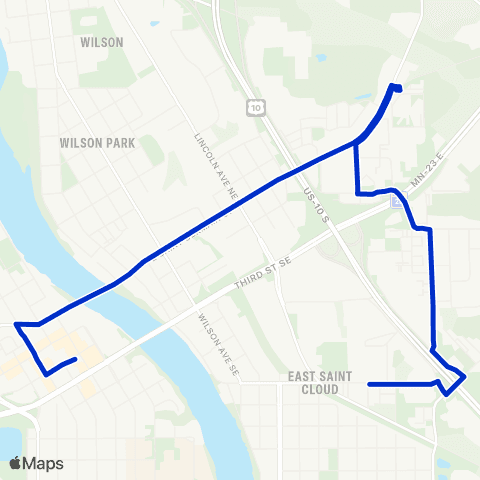 Metro Bus Route 6 map