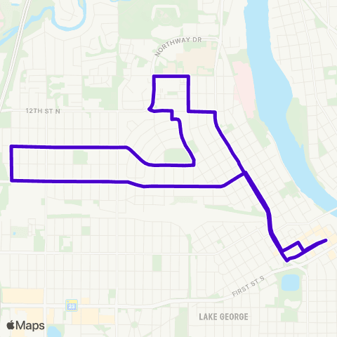 Metro Bus Route 4 map