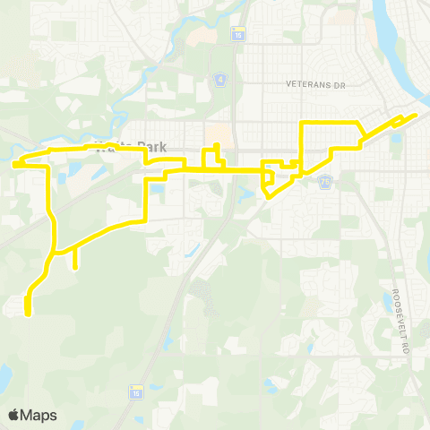Metro Bus Route 3 map