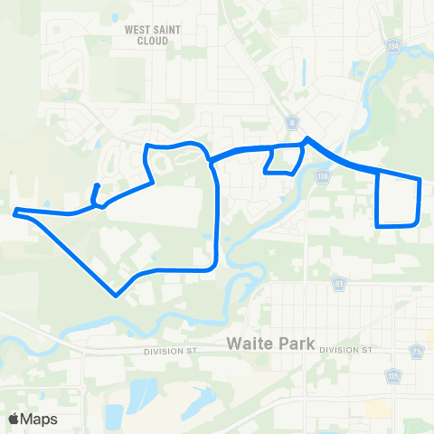 Metro Bus Route 10 map