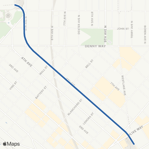 Seattle Center Monorail Seattle Center - Westlake map