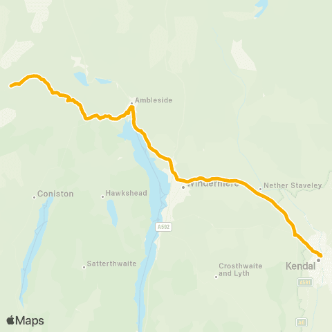 Stagecoach Cumbria and North Lancashire Bus Interchange - Old Dungeon Ghyll Hotel map