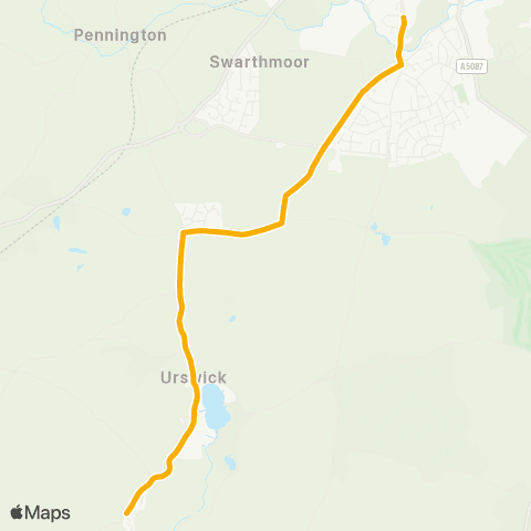 Stagecoach Cumbria and North Lancashire Church Road - Victoria High School map
