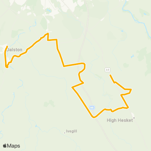 Stagecoach Cumbria and North Lancashire Barrock Side - Caldew School Grounds map