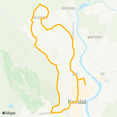 Stagecoach Cumbria and North Lancashire Bus Station (Ken) - Blackhall Road map