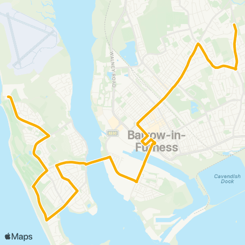 Stagecoach Cumbria and North Lancashire Caravan Park - Sixth Form College map