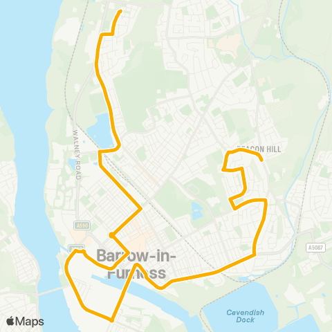 Stagecoach Cumbria and North Lancashire Strand Street - Shops map