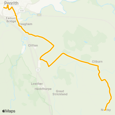 Stagecoach Cumbria and North Lancashire Ullswater CC - Cross House map