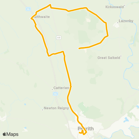 Stagecoach Cumbria and North Lancashire Ullswater CC - W Brownrigg Farm map