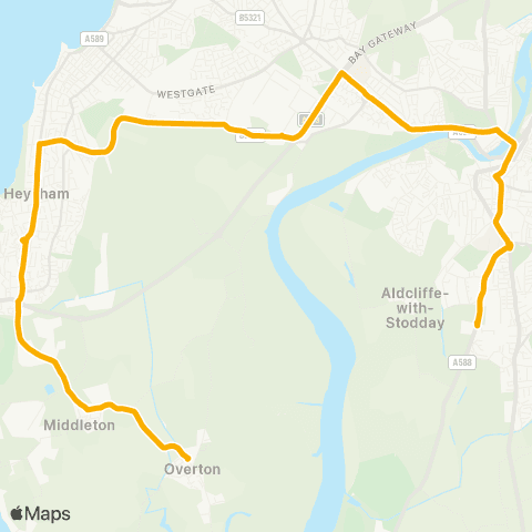 Stagecoach Cumbria and North Lancashire Ripley St Thomas Cehs - Memorial Hall map