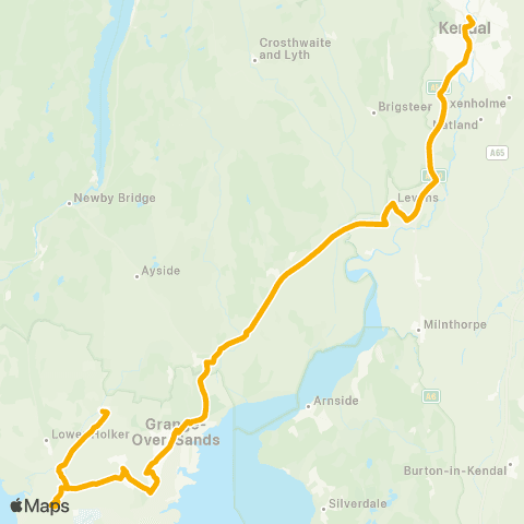 Stagecoach Cumbria and North Lancashire Blackhall Road - Clogger Beck map