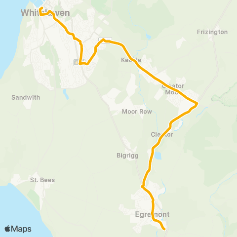 Stagecoach Cumbria and North Lancashire Duke Street - St Thomas Cross Roundabout map
