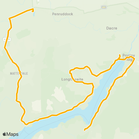 Stagecoach Cumbria and North Lancashire Aira Force - Cattle Grid map