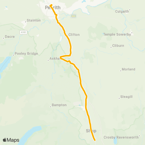 Stagecoach Cumbria and North Lancashire The Greyhound Hotel - Bus Station (P) map