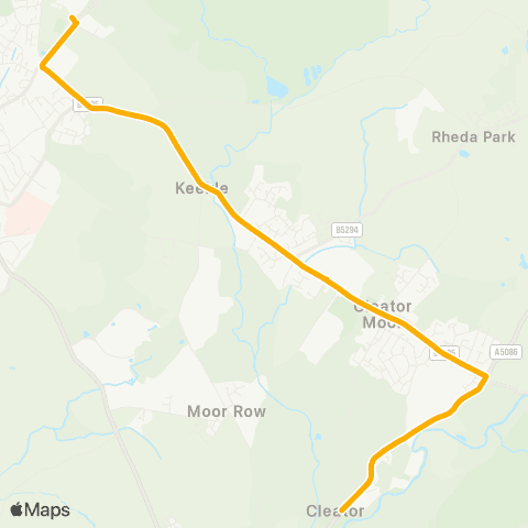 Stagecoach Cumbria and North Lancashire St Benedicts HS Grounds - Church St map