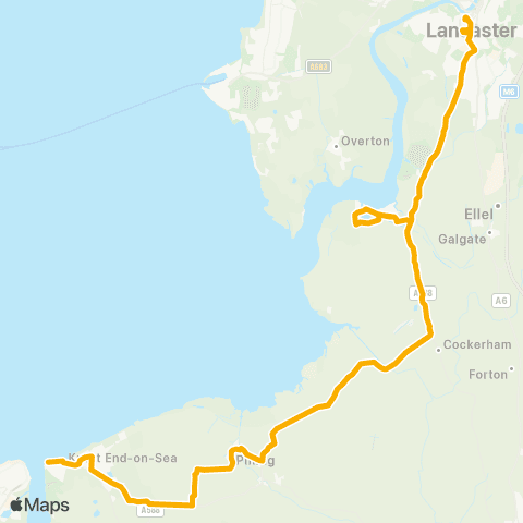 Stagecoach Cumbria and North Lancashire Bourne Arms - Bus Station map