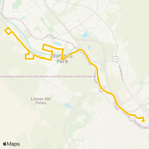 SCRTD Yellow Line map