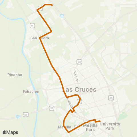 SCRTD Copper Line map