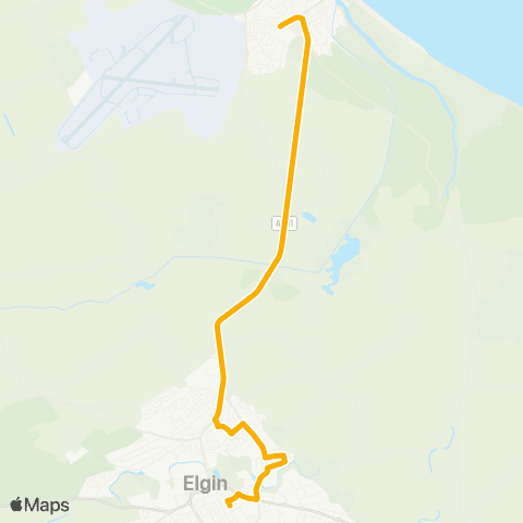 Stagecoach Bluebird The Square - Primary School map