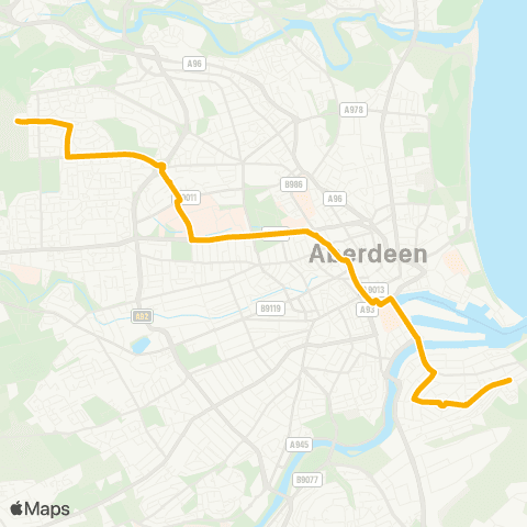 Stagecoach Bluebird Finnan Brae - Howes Road map