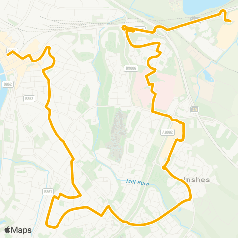 Stagecoach Bluebird Queensgate - Inverness Shopping Park map
