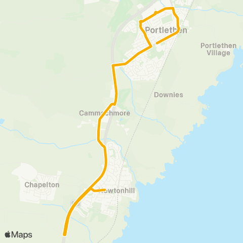 Stagecoach Bluebird Skateraw Road - Academy map
