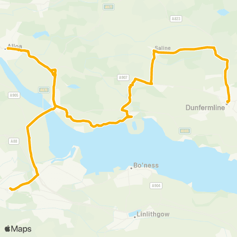 Stagecoach East Scotland Melville Street - Bus Station map