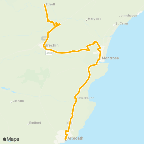 Stagecoach East Scotland Bus Station - Panmure Arms map