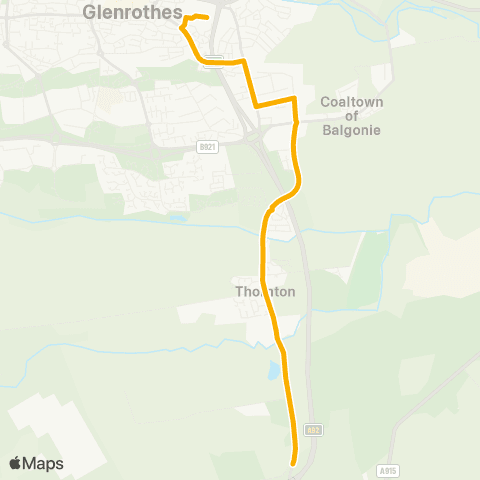Stagecoach East Scotland Redhouse Roundabout - Auchmuty HS map