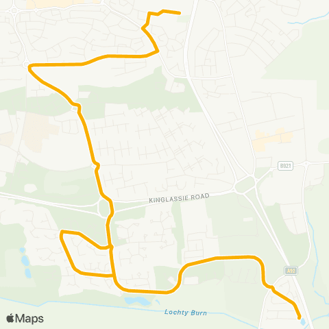 Stagecoach East Scotland Auchmuty High School - Turning Circle map
