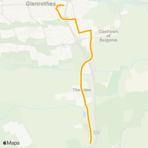 Stagecoach East Scotland Redhouse Roundabout - Auchmuty HS map