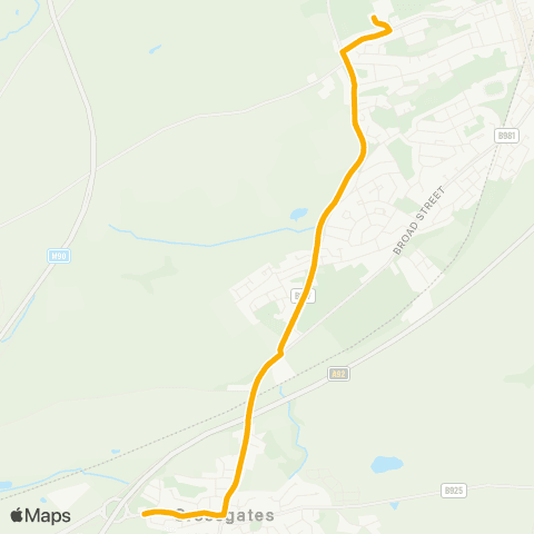 Stagecoach East Scotland Lady Anne Court - Beath High School map