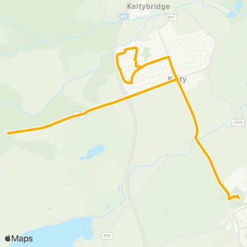 Stagecoach East Scotland Beath High School - Greenknowes Farm map