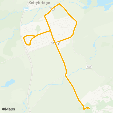 Stagecoach East Scotland Beath High School - Lochleven Terrace map