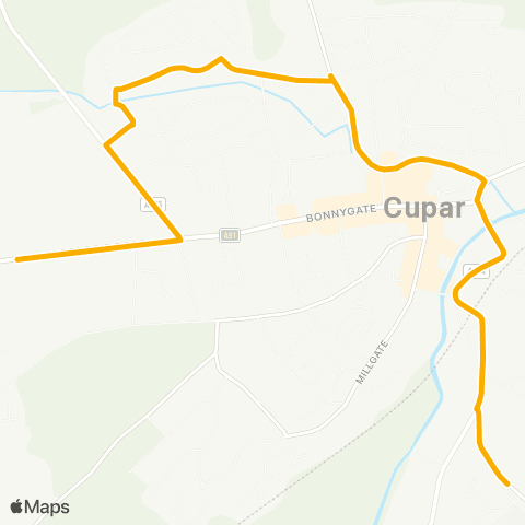 Stagecoach East Scotland Castlehill Primary School - Elmwood Coll map