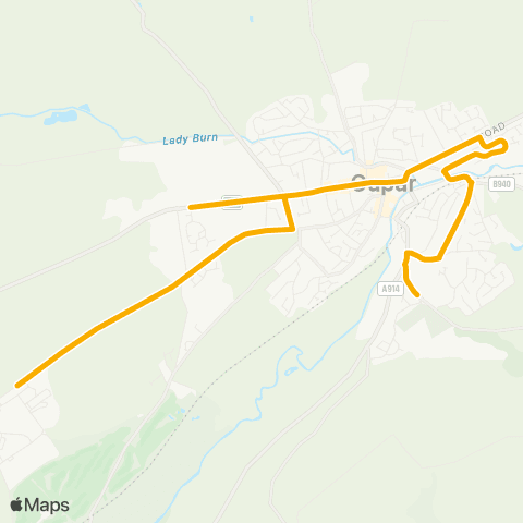 Stagecoach East Scotland Hosp / Main Gate - Castlehill PS map