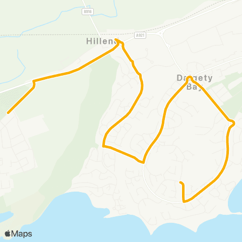 Stagecoach East Scotland Donibristle Primary School - High School map