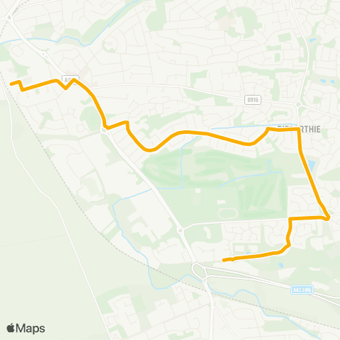 Stagecoach East Scotland Dunfermline High School - Enterprise Way map