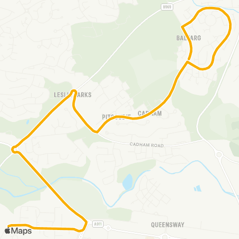 Stagecoach East Scotland Kilmichael Rd / S - Glenrothes HS map