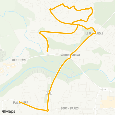 Stagecoach East Scotland Glenwood High School - Piper Drive map