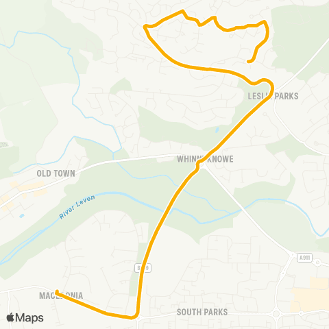 Stagecoach East Scotland Glenwood High School - Piper Drive map
