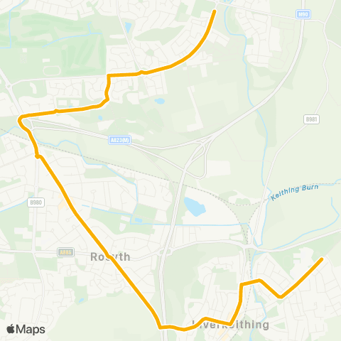 Stagecoach East Scotland Annfield - High School map