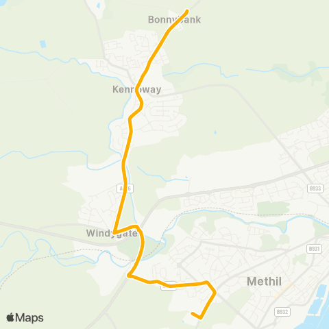 Stagecoach East Scotland Levenmouth Academy - Bus Turning Circle map