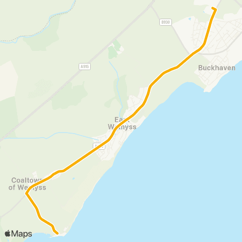 Stagecoach East Scotland Levenmouth Academy - Post Office map